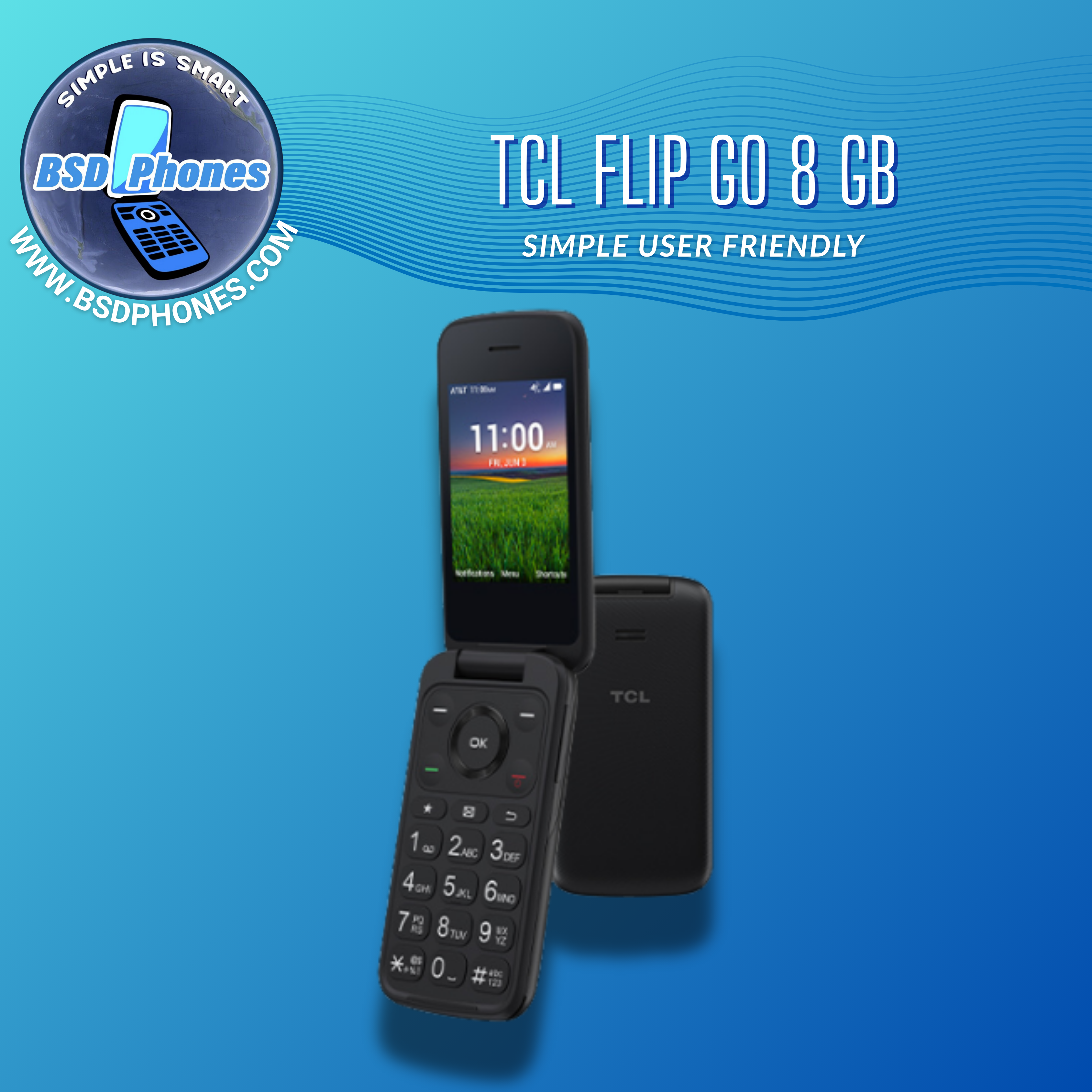 その他 LINE mobile TCL 4058 Flip GO 4G VoLTE - No Filter No Apps Version