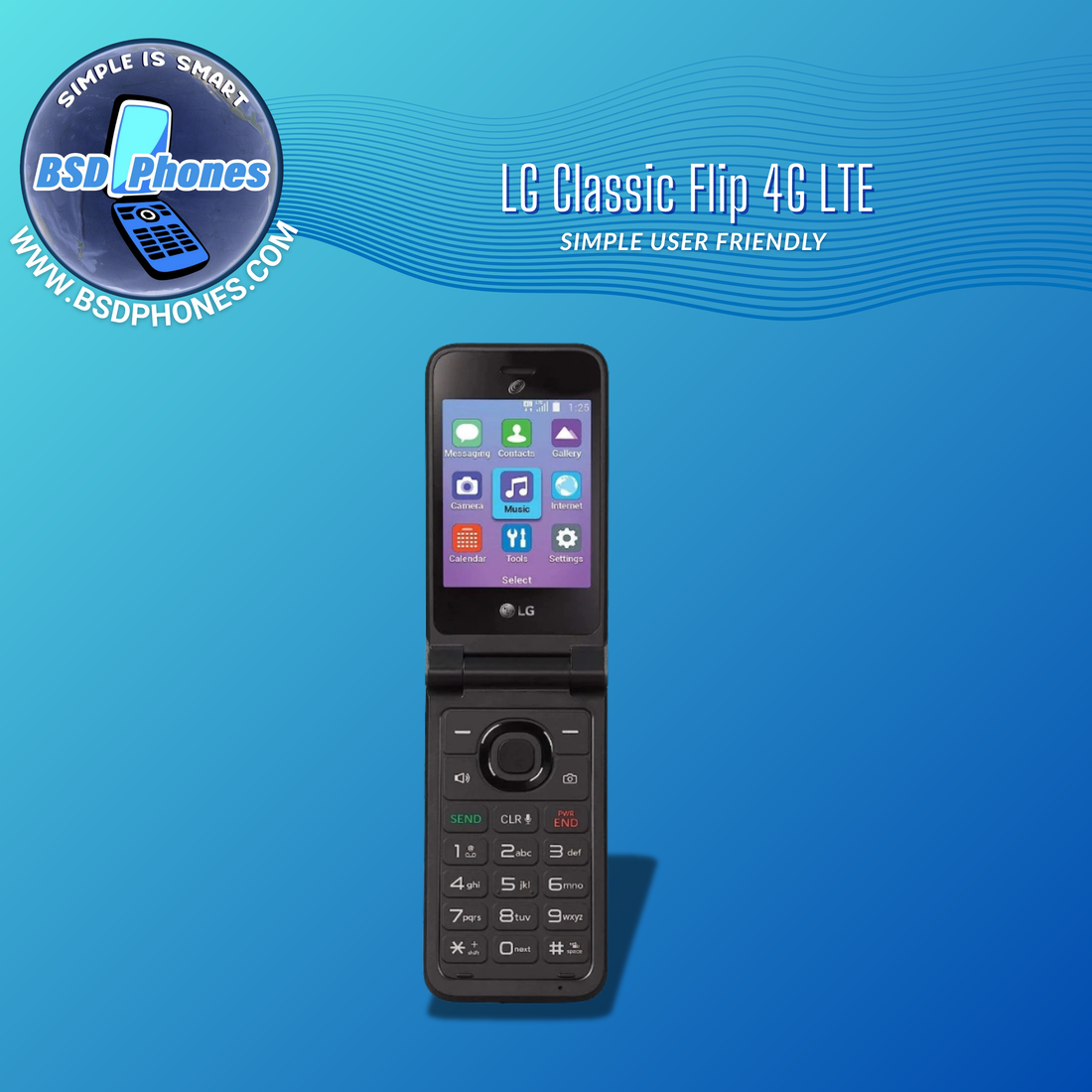 LG Classic Flip 4G LTE - 8GB Verizon Only (You choose your filter & app for an additional fee) (NO VIDEO)