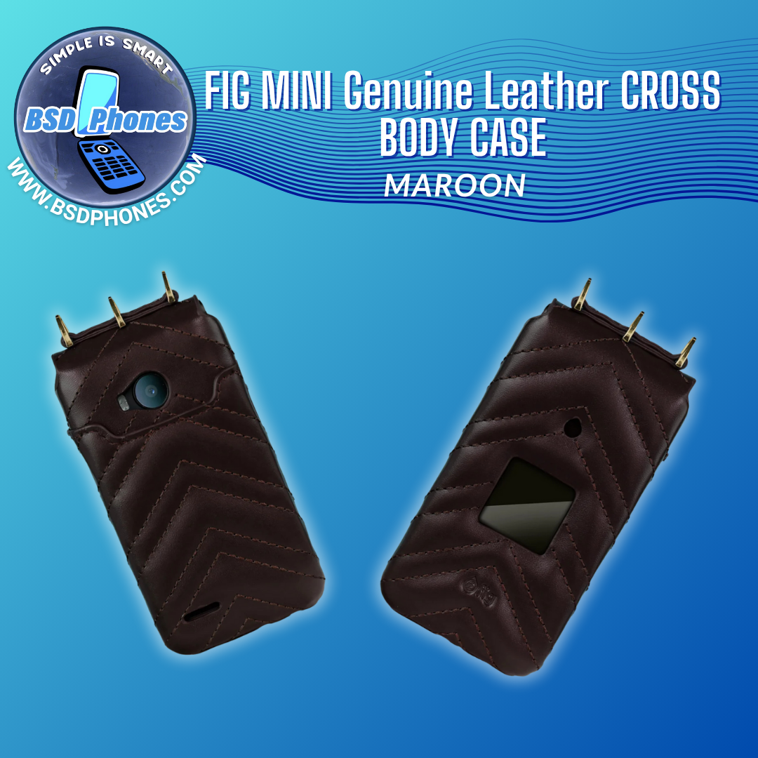 Fig MINI Women's Genuine Leather Crossbody Case with Strap