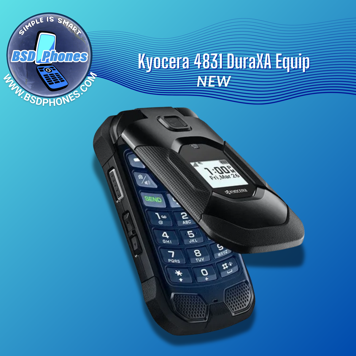 Kyocera 4831 DuraXA Equip Unlocked all carriers NOW with message+ (no