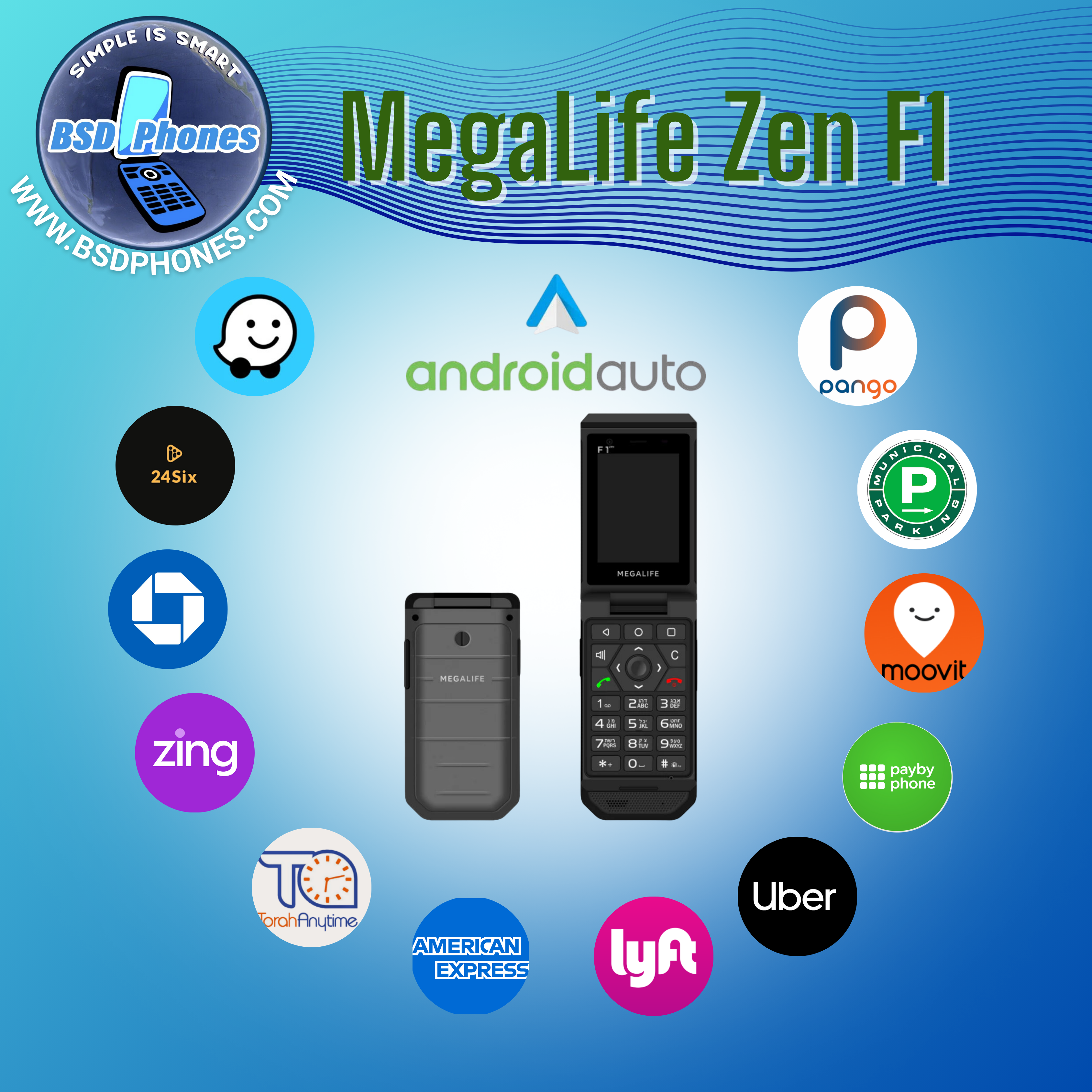 Megalife Zen F1 (with customize apps wirelessly)